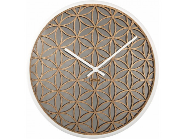 Dizajnové nástenné hodiny 3194wi Nextime Bella Mirror 50cm Dizajnové nástenné hodiny 3194wi Nextime Bella Mirror 50cm