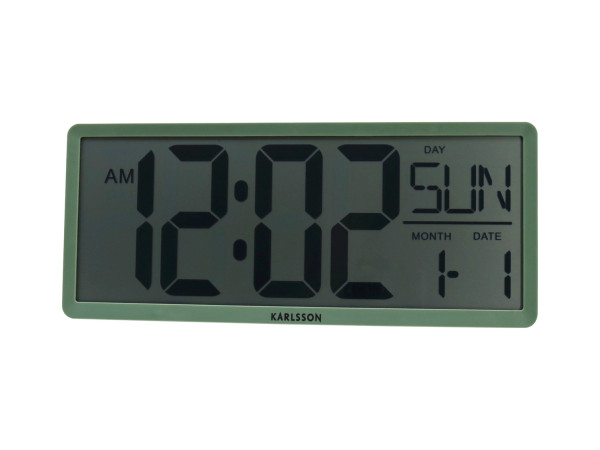 Digitálne hodiny Karlsson Table Clock Retro LCD KA6020GR, 36cm