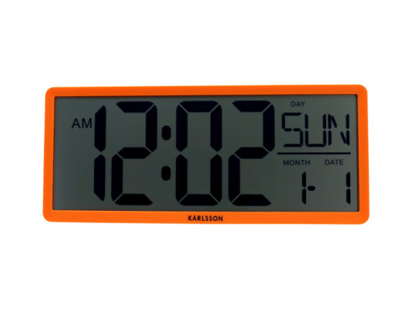 Digitálne hodiny Karlsson Table Clock Retro LCD KA6020OR, 36cm
