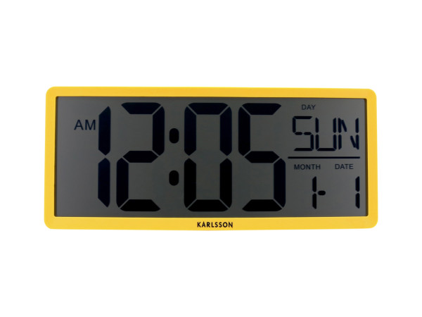 Digitálne hodiny Karlsson Table Clock Retro LCD KA6020YE, 36cm Digitálne hodiny Karlsson Table Clock Retro LCD KA6020YE, 36cm