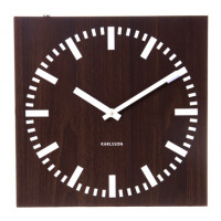 Obojstranné nástenné hodiny Karlsson 5529 wenge 30cm