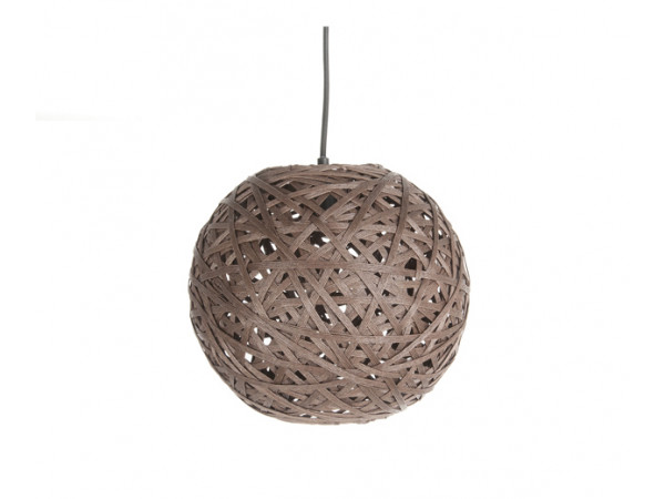 Závesná lampa Leitmotiv Nest round medium dark brown, 30cm