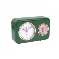 Kuchynské hodiny s časovačom Present Time Nostalgia, PT2970GR, 17cm Kuchynské hodiny s časovačom Present Time Nostalgia, PT2970GR, 17cm