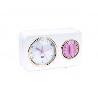 Kuchynské hodiny s časovačom Present Time Nostalgia, PT2970WH, 17cm Kuchynské hodiny s časovačom Present Time Nostalgia, PT2970WH, 17cm