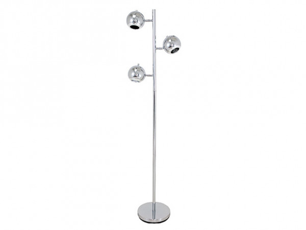 Podlahová lampa Leitmotiv RETRO 3, chróm 168cm