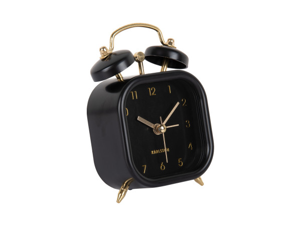 Budík Karlsson KA5921BK Glam Square, 12cm Budík Karlsson KA5921BK Glam Square, 12cm