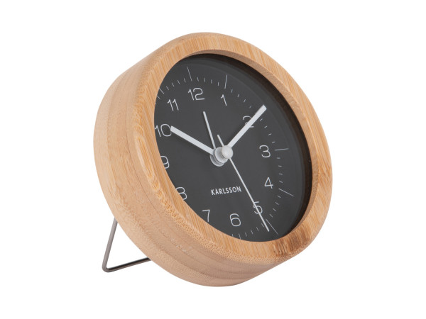 Budík Karlsson KA5923BK Neat Round, 9cm Budík Karlsson KA5923BK Neat Round, 9cm