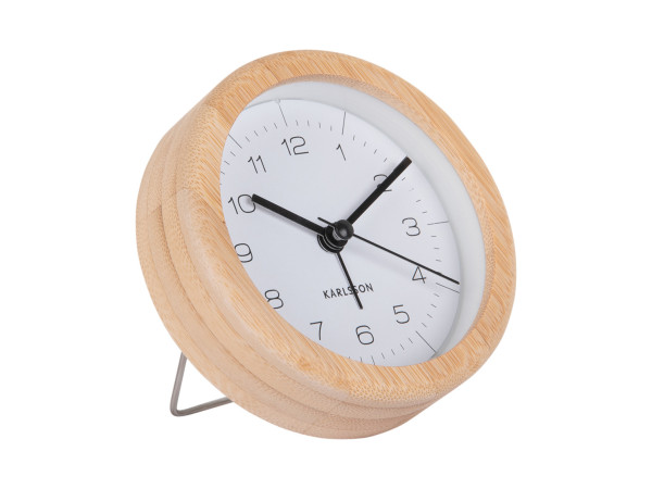 Budík Karlsson KA5923WH Neat Round, 9cm Budík Karlsson KA5923WH Neat Round, 9cm