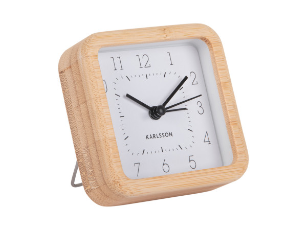 Budík Karlsson KA5924WH Neat Square, 9cm Budík Karlsson KA5924WH Neat Square, 9cm