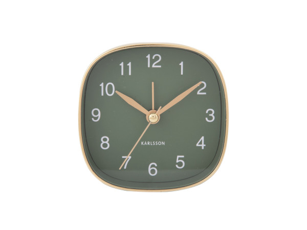 Budík Karlsson KA5957GR Travel Square, 9cm Budík Karlsson KA5957GR Travel Square, 9cm