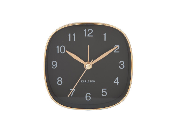 Budík Karlsson KA5957BK Travel Square, 9cm Budík Karlsson KA5957BK Travel Square, 9cm