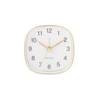 Budík Karlsson KA5957WH Travel Square, 9cm Budík Karlsson KA5957WH Travel Square, 9cm
