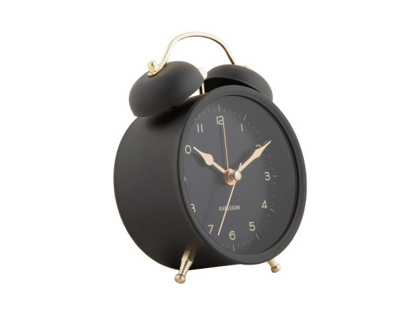 Budík Karlsson KA5998BK Twin Bell, 14cm Budík Karlsson KA5998BK Twin Bell, 14cm