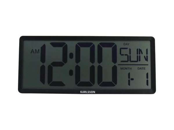 Digitálne hodiny Karlsson Table Clock Retro LCD KA6020BK, 36cm