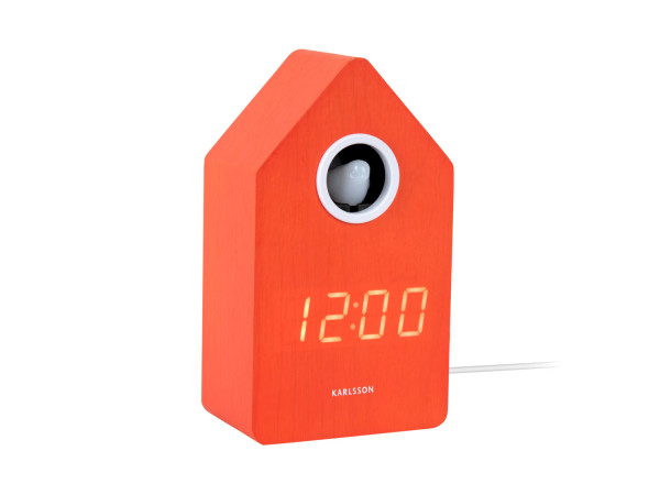 Budík Cuckoo LED Karlsson KA6070OR, 16cm Budík Cuckoo LED Karlsson KA6070OR, 16cm