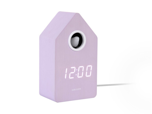 Budík Cuckoo LED Karlsson KA6070PU, 16cm Budík Cuckoo LED Karlsson KA6070PU, 16cm