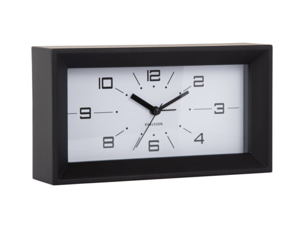 Budík Lujo Rectangle Karlsson KA6066BK, 20cm
