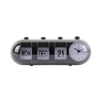 Budík Retro Tube Calendar Flip Karlsson KA6045BK, 10cm Budík Retro Tube Calendar Flip Karlsson KA6045BK, 10cm