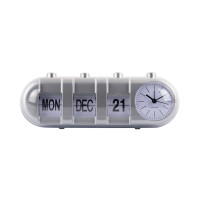 Budík Retro Tube Calendar Flip Karlsson KA6045SI, 10cm