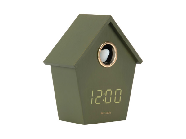 Budík Riqueza Cuckoo LED Karlsson KA6124GR, 15cm Budík Riqueza Cuckoo LED Karlsson KA6124GR, 15cm
