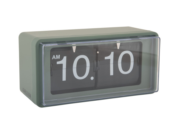 Retro preklápacie hodiny Karlsson KA6055GR – zelené flip hodiny 20 cm Retro preklápacie hodiny Karlsson KA6055GR – zelené flip hodiny 20 cm