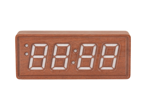 Digitálne hodiny Karlsson Solid Wood Engraved KA6024DW, 8cm