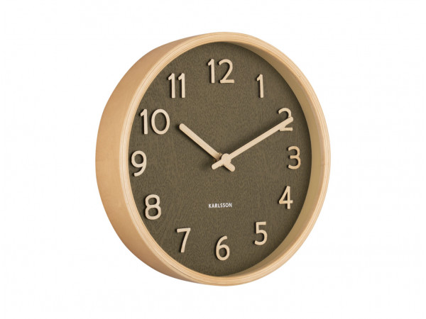 Drevené nástenné hodiny Karlsson KA5851, zelená 22cm Drevené nástenné hodiny Karlsson KA5851, zelená 22cm
