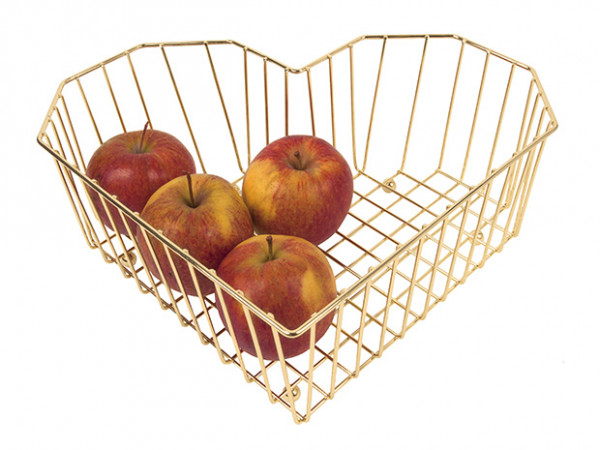 Misa na ovocie Present Time Fruit bowl heart, zlatá Misa na ovocie Present Time Fruit bowl heart, zlatá