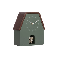 Nástenné hodiny Highland Cow Cuckoo Karlsson KA6162GR, zelená Nástenné hodiny Highland Cow Cuckoo Karlsson KA6162GR, zelená