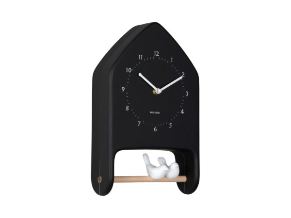 Nástenné hodiny Love Birds Karlsson KA6130BK, 32cm