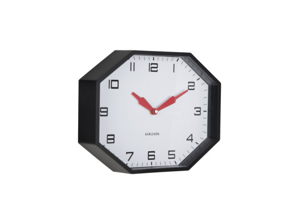 Nástenné hodiny Modern Factory Octagon Karlsson KA6067BK, 32cm Nástenné hodiny Modern Factory Octagon Karlsson KA6067BK, 32cm