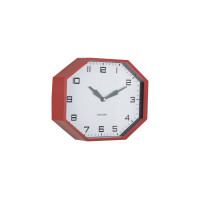 Nástenné hodiny Modern Factory Octagon Karlsson KA6067RD, 32cm