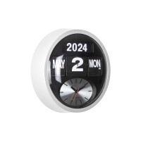 Nástenné hodiny Round Flip Karlsson KA6030WH, 33cm