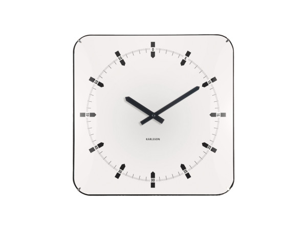 Nástenné hodiny Sucinto Dome Square Karlsson KA6085WH, 35cm Nástenné hodiny Sucinto Dome Square Karlsson KA6085WH, 35cm