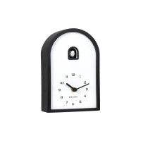 Nástenné kukučkové hodiny Curva Cuckoo Karlsson KA6126BK, 25cm