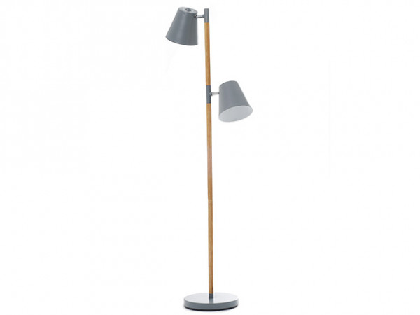 Podlahová lampa Leitmotiv Rubi 150cm, šedá farba Podlahová lampa Leitmotiv Rubi 150cm, šedá farba