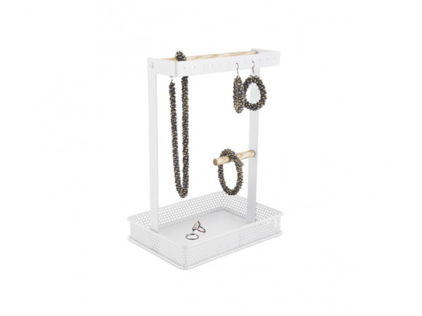 Držiak šperkov Jewellery Square, kovový biely, PT3347WH
