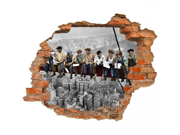 3D fototapeta, New York Robotníci, 125 x100cm