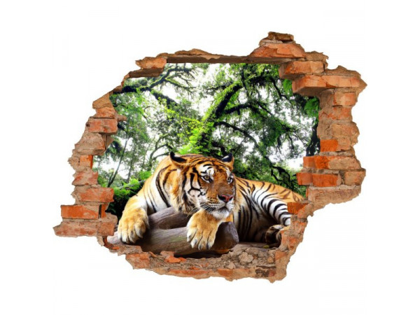 3D fototapeta, Tiger, 125 x100cm 3D fototapeta, Tiger, 125 x100cm
