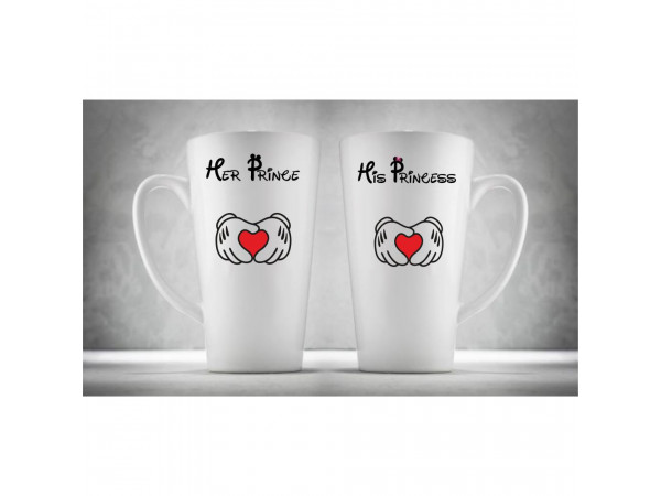 Hrnčeky pre páry - Princ & Princezna, 2ks x 450ml Hrnčeky pre páry - Princ & Princezna, 2ks x 450ml