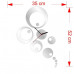 Nalepovacie nástenné hodiny, Kruhy Peafowl, 35x52cm