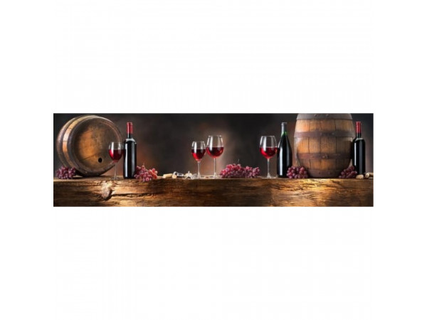 Obraz na plátne Panoráma, Wood & Wine Red, 118x36cm Obraz na plátne Panoráma, Wood & Wine Red, 118x36cm