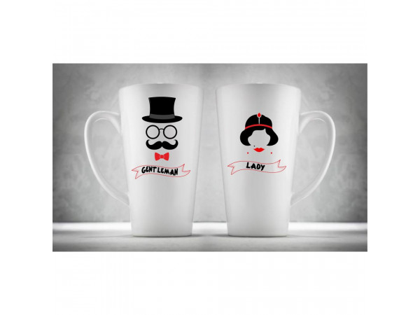Hrnčeky pre páry Latte, Lady und Gentleman, 2ks x 450ml Hrnčeky pre páry Latte, Lady und Gentleman, 2ks x 450ml
