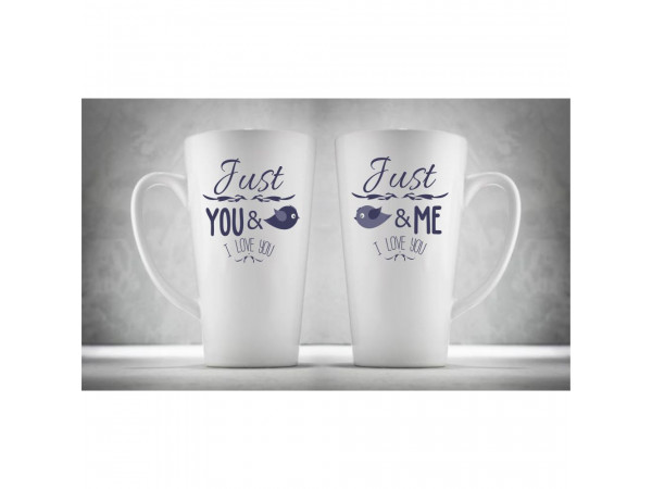 Hrnčeky pre páry Latte, I Love You, 2ks x 450ml Hrnčeky pre páry Latte, I Love You, 2ks x 450ml