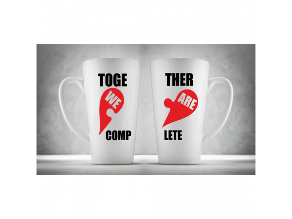 Hrnčeky pre páry Latte, Together We Are Complet, 2ks x 450ml Hrnčeky pre páry Latte, Together We Are Complet, 2ks x 450ml