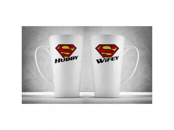 Hrnčeky pre páry - Super Wifey & Hubby, 2ks x 450ml Hrnčeky pre páry - Super Wifey & Hubby, 2ks x 450ml