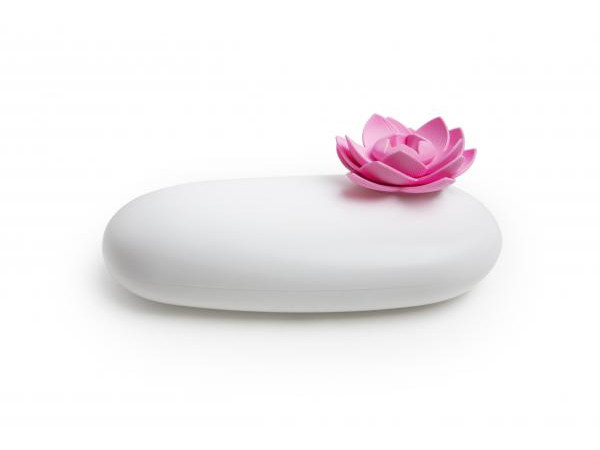 Multifunkčné púzdro Qualy Lotus Pebble Box, biele-ružové Multifunkčné púzdro Qualy Lotus Pebble Box, biele-ružové