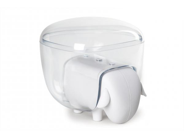 Ovečka so zásuvkou a dózou Qualy Sheepshape Container, biela ovečka / priehľadná dóza Ovečka so zásuvkou a dózou Qualy Sheepshape Container, biela ovečka / priehľadná dóza