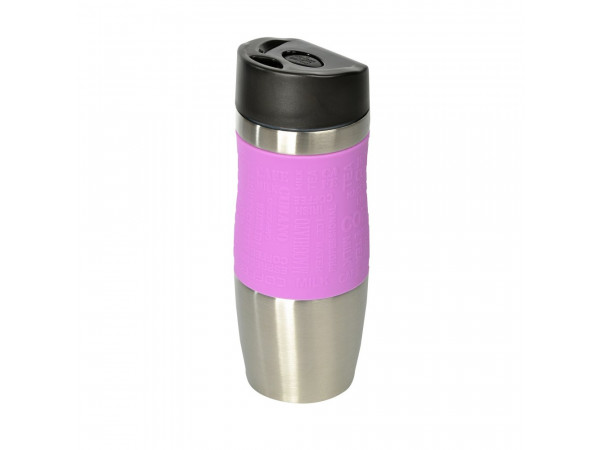 Termohrnček Wellgro, 400 ml z nerezovej ocele, ružový