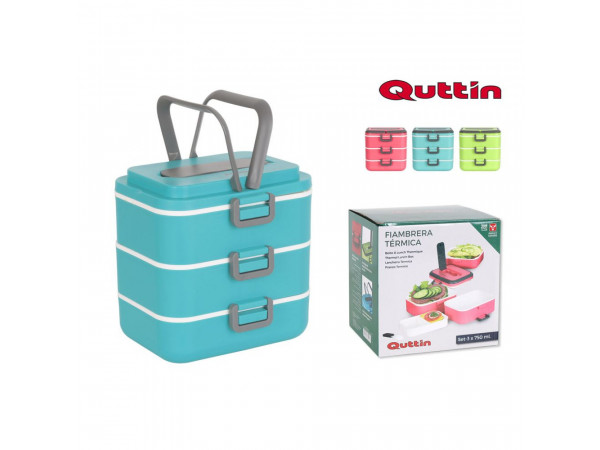 Termobox na jedlo Quttin 8942, trojdielný 2,25L Termobox na jedlo Quttin 8942, trojdielný 2,25L